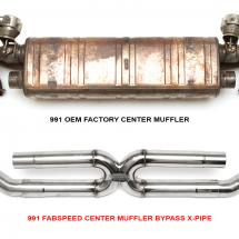 Fabspeed Center Muffler Bypass X-Pipe for 991 Carrera